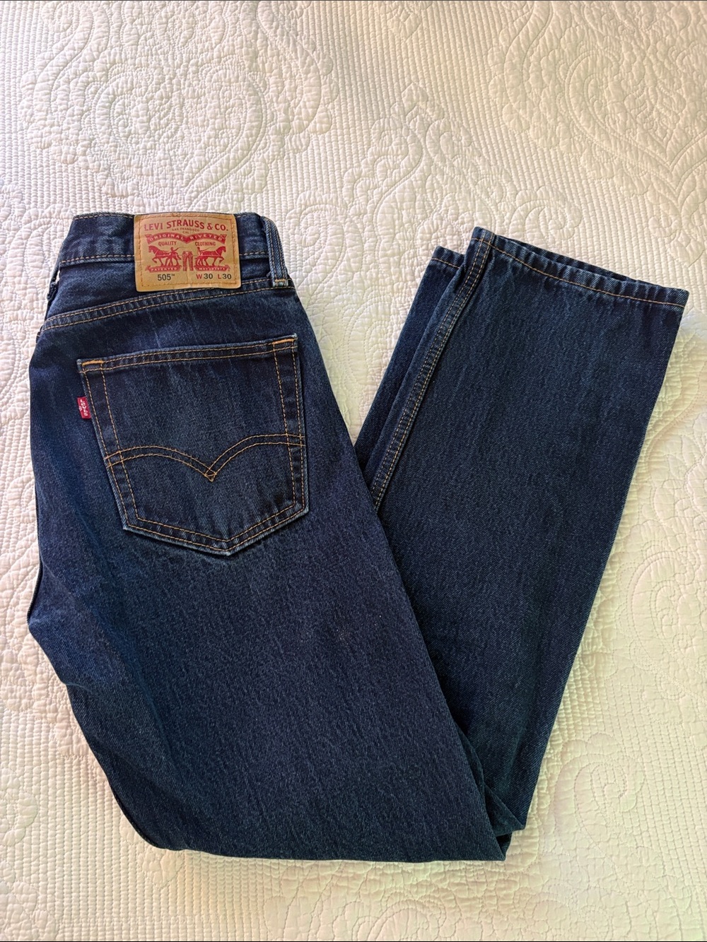 Levi's Men's Straight Leg Jeans — Dark Indigo Blue